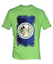 Belize Grunge Flag Mens T-Shirt
