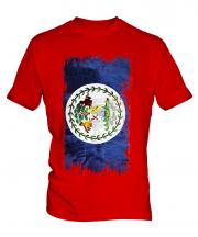 Belize Grunge Flag Mens T-Shirt