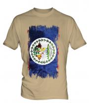 Belize Grunge Flag Mens T-Shirt
