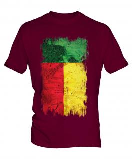Benin Grunge Flag Mens T-Shirt
