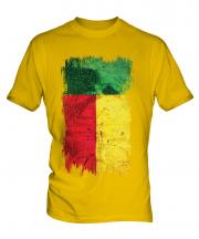 Benin Grunge Flag Mens T-Shirt