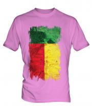 Benin Grunge Flag Mens T-Shirt
