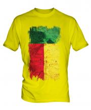 Benin Grunge Flag Mens T-Shirt