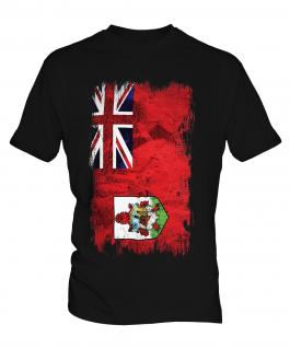 Bermuda Grunge Flag Mens T-Shirt