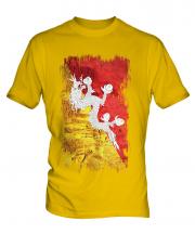 Bhutan Grunge Flag Mens T-Shirt