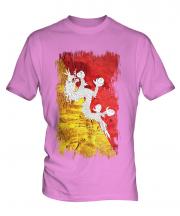 Bhutan Grunge Flag Mens T-Shirt