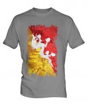 Bhutan Grunge Flag Mens T-Shirt