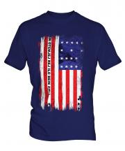 Bikini Atoll Grunge Flag Mens T-Shirt