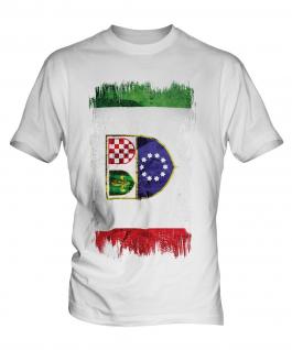 Bosnia And Herzegovina Federation Grunge Flag Mens T-Shirt