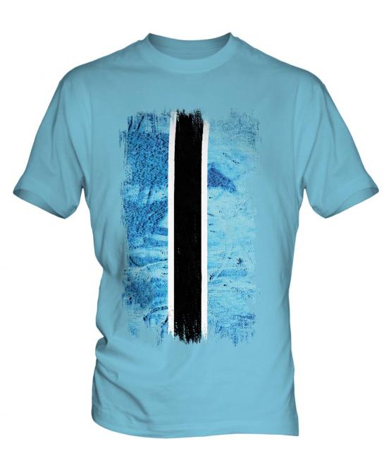 Botswana Grunge Flag Mens T-Shirt