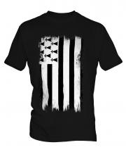 Brittany Grunge Flag Mens T-Shirt