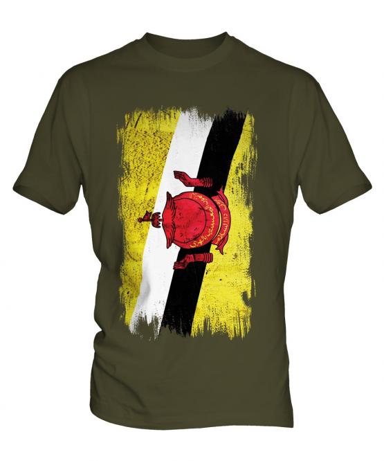 Brunei Grunge Flag Mens T-Shirt