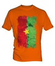 Burkina Faso Grunge Flag Mens T-Shirt