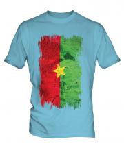 Burkina Faso Grunge Flag Mens T-Shirt