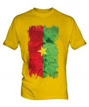 Burkina Faso Grunge Flag Mens T-Shirt