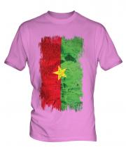 Burkina Faso Grunge Flag Mens T-Shirt