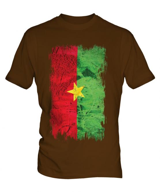 Burkina Faso Grunge Flag Mens T-Shirt