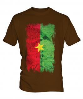 Burkina Faso Grunge Flag Mens T-Shirt