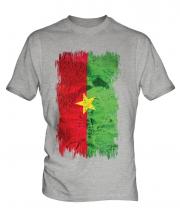 Burkina Faso Grunge Flag Mens T-Shirt