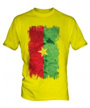 Burkina Faso Grunge Flag Mens T-Shirt