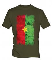 Burkina Faso Grunge Flag Mens T-Shirt