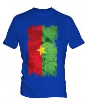 Burkina Faso Grunge Flag Mens T-Shirt