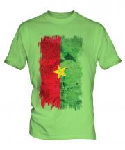 Burkina Faso Grunge Flag Mens T-Shirt