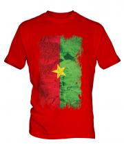 Burkina Faso Grunge Flag Mens T-Shirt