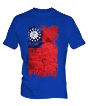 Burma Grunge Flag Mens T-Shirt