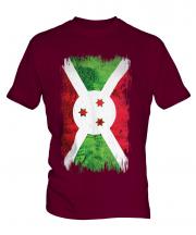 Burundi Grunge Flag Mens T-Shirt