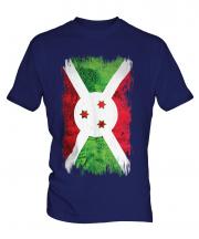 Burundi Grunge Flag Mens T-Shirt