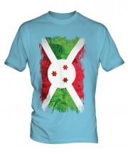 Burundi Grunge Flag Mens T-Shirt