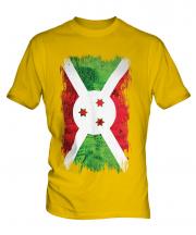 Burundi Grunge Flag Mens T-Shirt