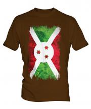 Burundi Grunge Flag Mens T-Shirt