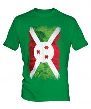 Burundi Grunge Flag Mens T-Shirt