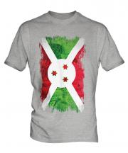 Burundi Grunge Flag Mens T-Shirt