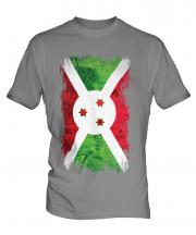 Burundi Grunge Flag Mens T-Shirt