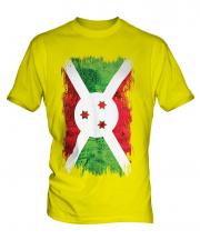 Burundi Grunge Flag Mens T-Shirt