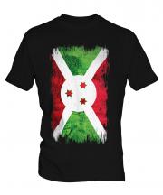 Burundi Grunge Flag Mens T-Shirt