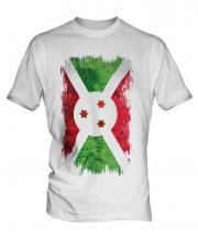 Burundi Grunge Flag Mens T-Shirt