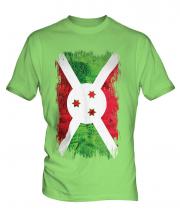 Burundi Grunge Flag Mens T-Shirt