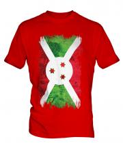 Burundi Grunge Flag Mens T-Shirt