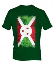 Burundi Grunge Flag Mens T-Shirt