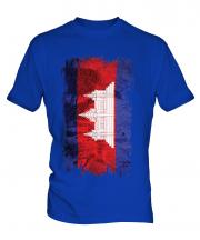 Cambodia Grunge Flag Mens T-Shirt