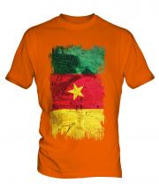 Cameroon Grunge Flag Mens T-Shirt