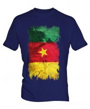 Cameroon Grunge Flag Mens T-Shirt