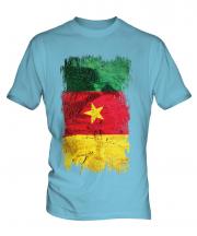 Cameroon Grunge Flag Mens T-Shirt
