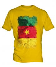 Cameroon Grunge Flag Mens T-Shirt