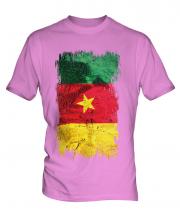 Cameroon Grunge Flag Mens T-Shirt