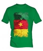 Cameroon Grunge Flag Mens T-Shirt